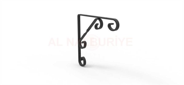 Endpa BURGULU RAF PİMİ ALTI KONSOL 250 MM SİYAH - 014020002002503