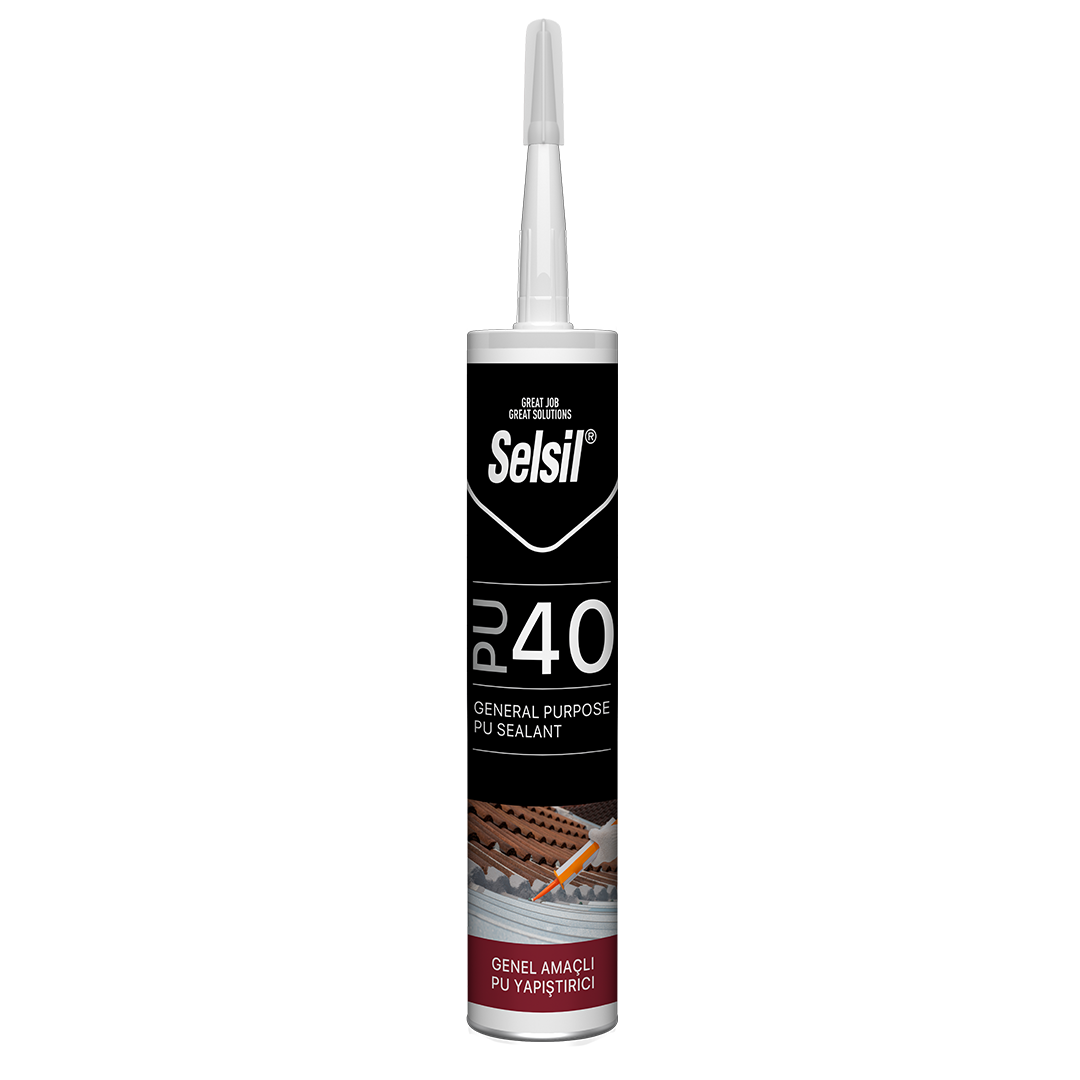Selsil Poliüretan PU Mastik 40 SHA 280 ml Kırmızı (RAL3009)