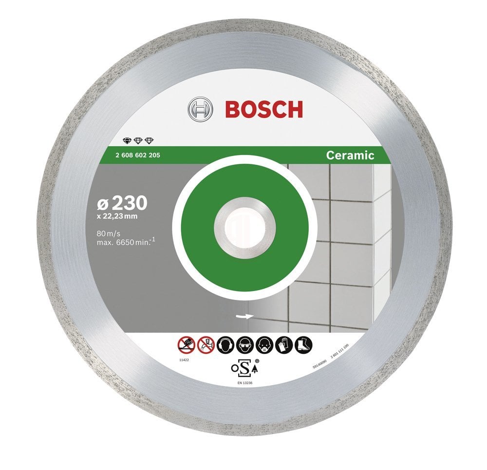 Bosch Elmas Kesme Diski Standard For Ceramic 230x22,23 mm (10 Adet) - 2608603234