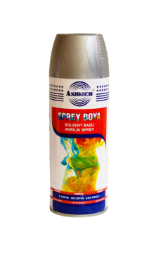 Asmaco Solvent Bazlı Akrilik Metalik Sprey Boya 400 Ml RAL 9007 Gümüş