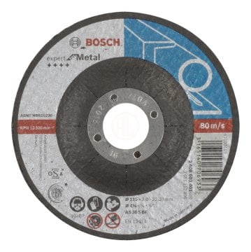 Bosch Metal Kesme Diski Expert For Metal Bombeli 115x22,23x3,0 mm (A 30 S BF) - 2608603401