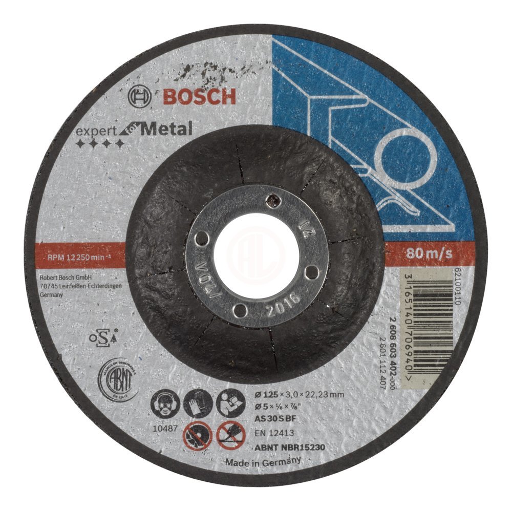 Bosch Metal Kesme Diski Expert For Metal Bombeli 125x22,23x3,0 mm (A 30 S BF) - 2608603402