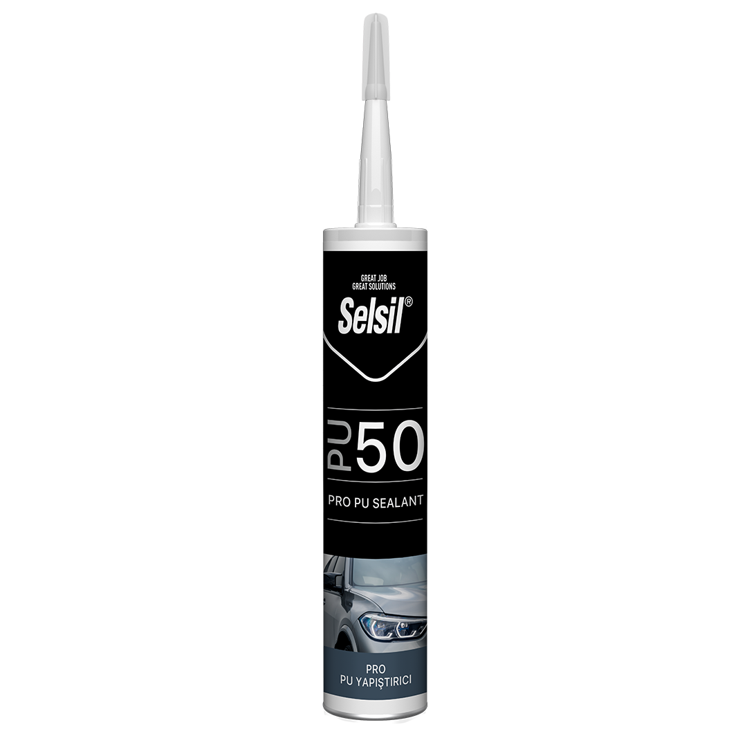 Selsil Poliüretan PU Mastik 50 SHA 600 ml Siyah