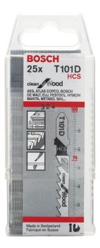 Bosch Dekupaj Testere Bıçağı Clean For Wood T 101 D 100 mm (25 Adet) - 2608633577