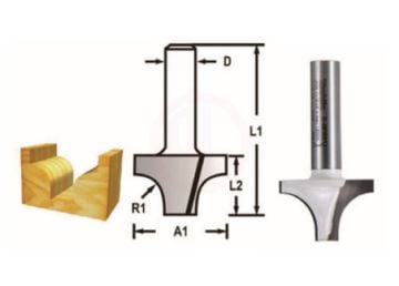 Makita Freze Ucu Yuvarlak Dalma Bıçağı (Çift Bıçak) 8x38,1x60,3 mm (D-48175)