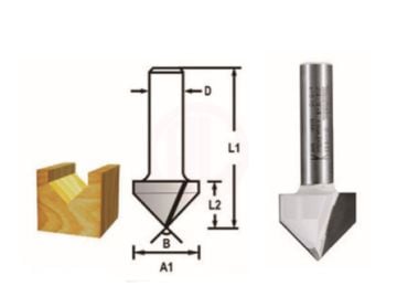 Makita Freze Ucu S Dalma Bıçağı (Çift Bıçak) 8x31,3x47,9 mm (D-48197)