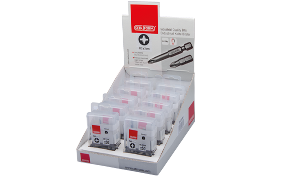 Ceta Form 500 Parça 1/4 İnç Pozidriv Bits Uç Toptan Paketi Cb/592 (Pz2 X 50 Mm)