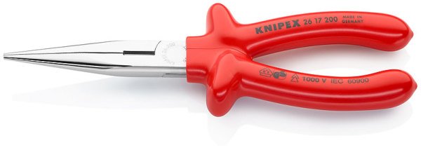 Knipex 26 17 DÜZ UZUN KARGABURUN 200 MM - KNI2617200