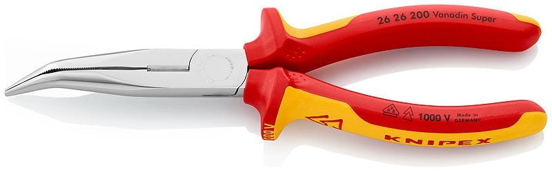 Knipex 26 26 EĞRİ UZUN KARGABURUN 200 MM - KNI2626200