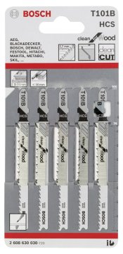 Bosch Dekupaj Testere Bıçağı Clean For Wood T 101 B 100 mm (5 Adet) - 2608630030