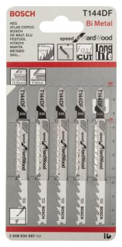 Bosch Dekupaj Testere Bıçağı Speed For Wood T 144 DF 100 mm (5 Adet) - 2608634567