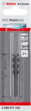 Bosch Metal Matkap Ucu HSS PointTeQ (DIN 338) 2,5 mm (2 Adet) - 2608577156