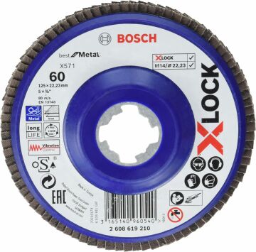 Bosch X-Lock Flap Disk BestforMetal 125 mm 40 Kum - 2608619209