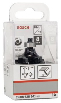 Bosch Yuvarlama Freze Ucu Standard For Wood 8x8x53 mm - 2608628341