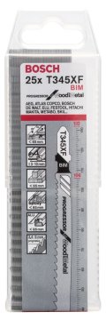 Bosch Dekupaj Testere Bıçağı Progressor For Wood And Metal T 345 XF 132 mm (25 Adet) - 2608634995