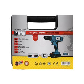 Catpower Akülü Vidalama Matkabı E5103 (2 x 1,5 Ah Akü)