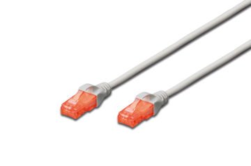 Assmann Digitus Patch Kablo, U-Utp, Cat. 6, 0,5 Mt, Awg 26/7, Cu, Lszh, Gri Renk