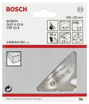 Bosch Kesici Bıçak 20x2,8 mm 10 Diş (GUF 4-22 A) - 3608641001