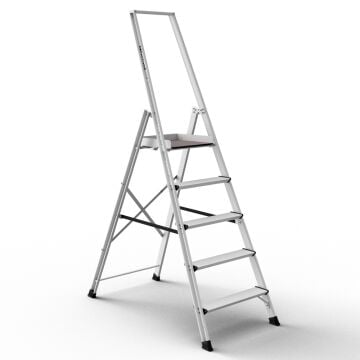 Çağsan Anto Geniş Platformlu Profesyonel Alüminyum Merdiven 4+1 Basamaklı