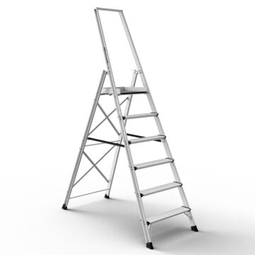 Çağsan Anto Geniş Platformlu Profesyonel Alüminyum Merdiven 5+1 Basamaklı