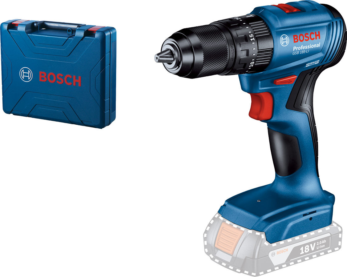 Bosch Akülü Darbeli Vidalama Matkabı GSB 185-LI (Aküsüz) - 06019K3103