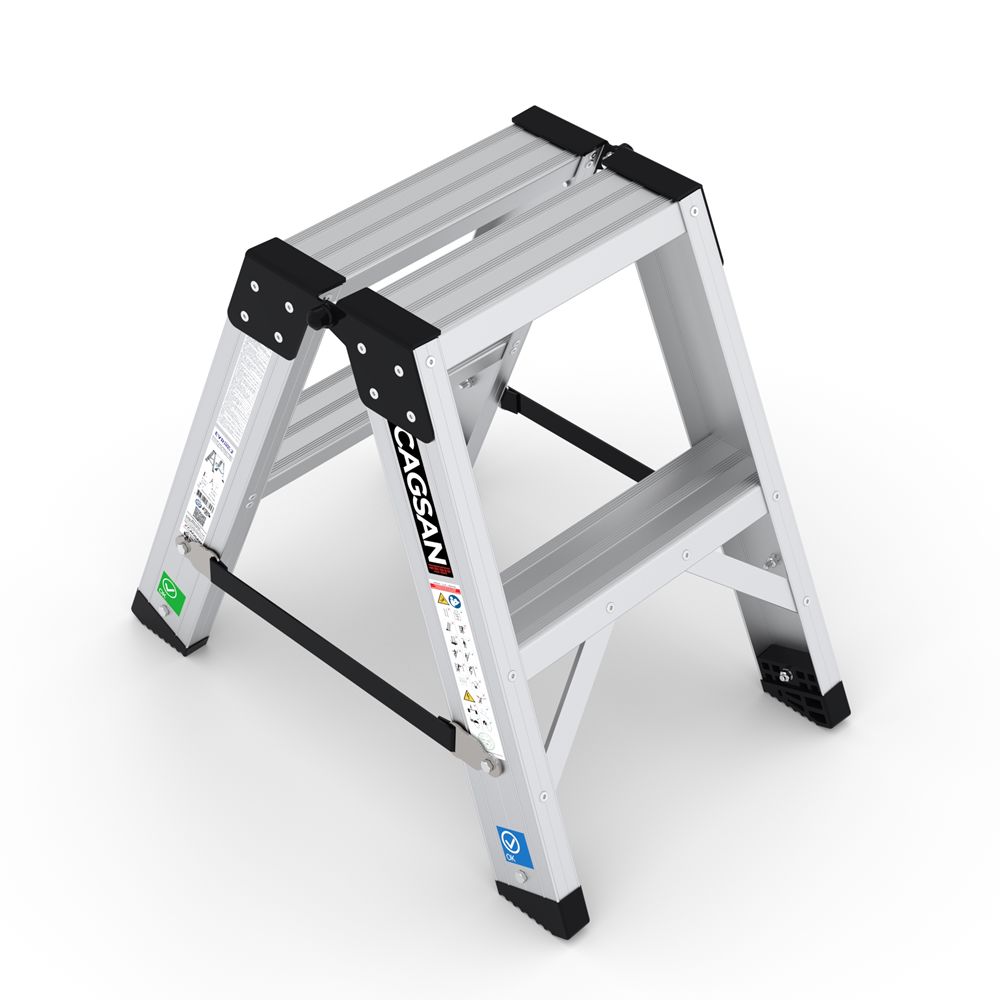 Çağsan Everest Pro Alüminyum Merdiven Çift Çıkışlı 2 Basamaklı - EVR-PRO2