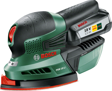 Bosch Akülü Zımpara Makinesi PSM 18 LI (1 x 2,5 Ah Akü) - 06033A1303