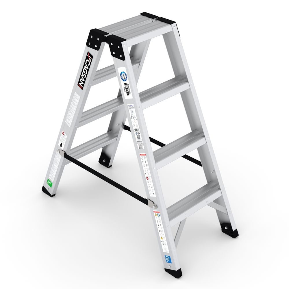 Çağsan Everest Pro Alüminyum Merdiven Çift Çıkışlı 4 Basamaklı - EVR-PRO4
