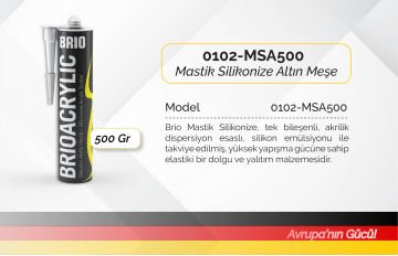 Brio Mastik Silikonize 500 Gr Gri