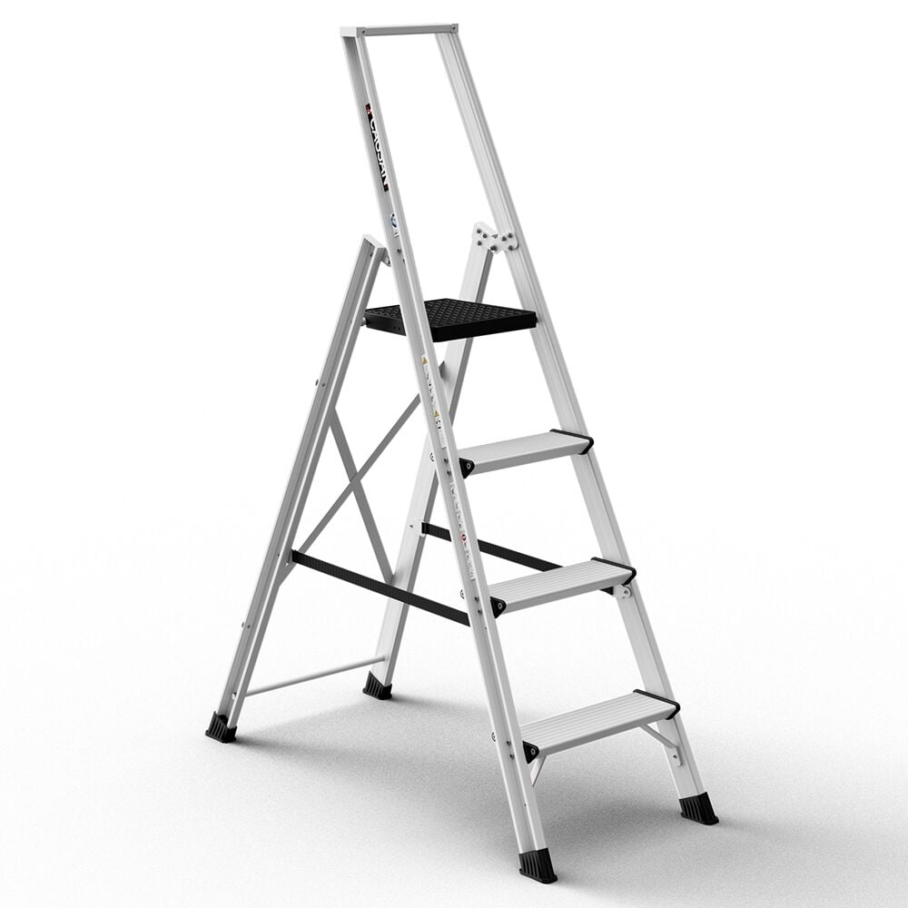Çağsan Vento Platformlu Profesyonel Alüminyum Merdiven 3+1 Basamaklı