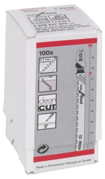 Bosch Dekupaj Testere Bıçağı Clean For Wood T 101 B 100 mm (100 Adet) - 2608637876