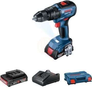 Bosch Akülü Darbeli Vidalama Matkabı GSB 18V-50 (2 x 2,0 Ah Akü) - 06019H5100