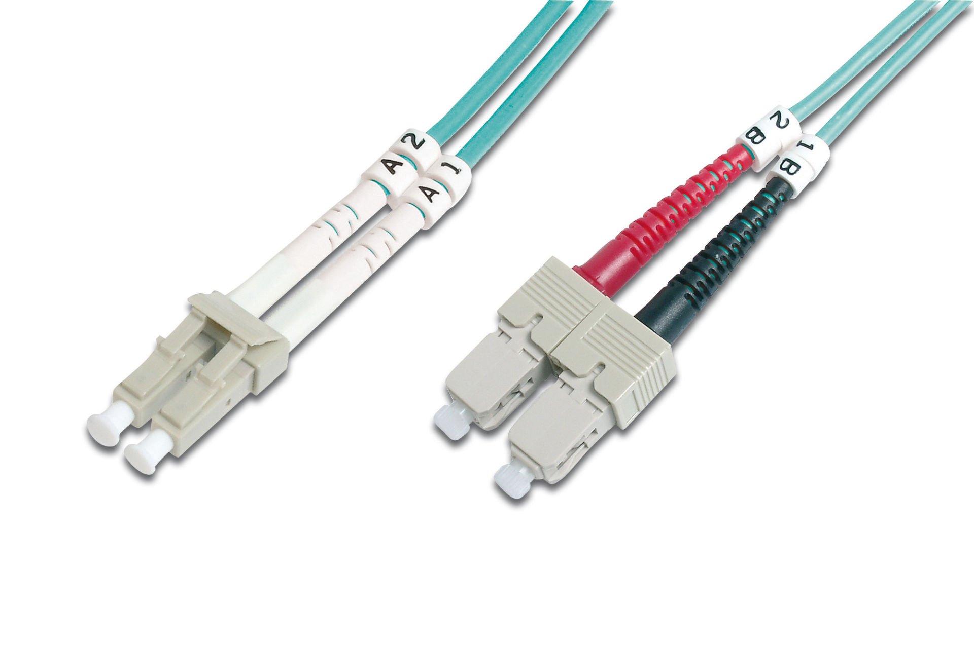 Assmann Digitus Lc-Sc Fiber Optik Patch Kablo, 2 Mt, Multimode, Duplex, 50/125, Om3