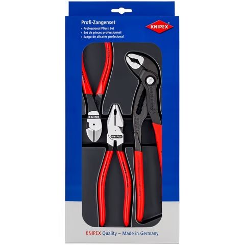 Knipex 002010 Ağır Tip Paketi (1X 0201180, 1X 8701250, 1X 7401160)