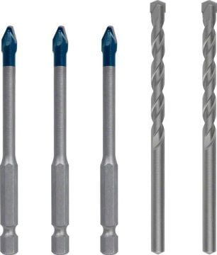 Bosch Seramik Matkap Ucu Expert HEX-9 HardCeramic Set 6 mm (5 Adet) (3xHEX9 / 2xCYL3) - 2608900596