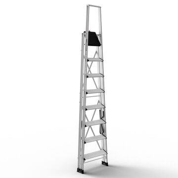 Çağsan Vento Platformlu Profesyonel Alüminyum Merdiven 7+1 Basamaklı