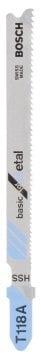 Bosch Dekupaj Testere Bıçağı Basic for Metal T 118 A 92 mm (25 Adet) - 2608638470