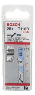Bosch Dekupaj Testere Bıçağı Basic for Metal T 118 B 92 mm (25 Adet) - 2608638471