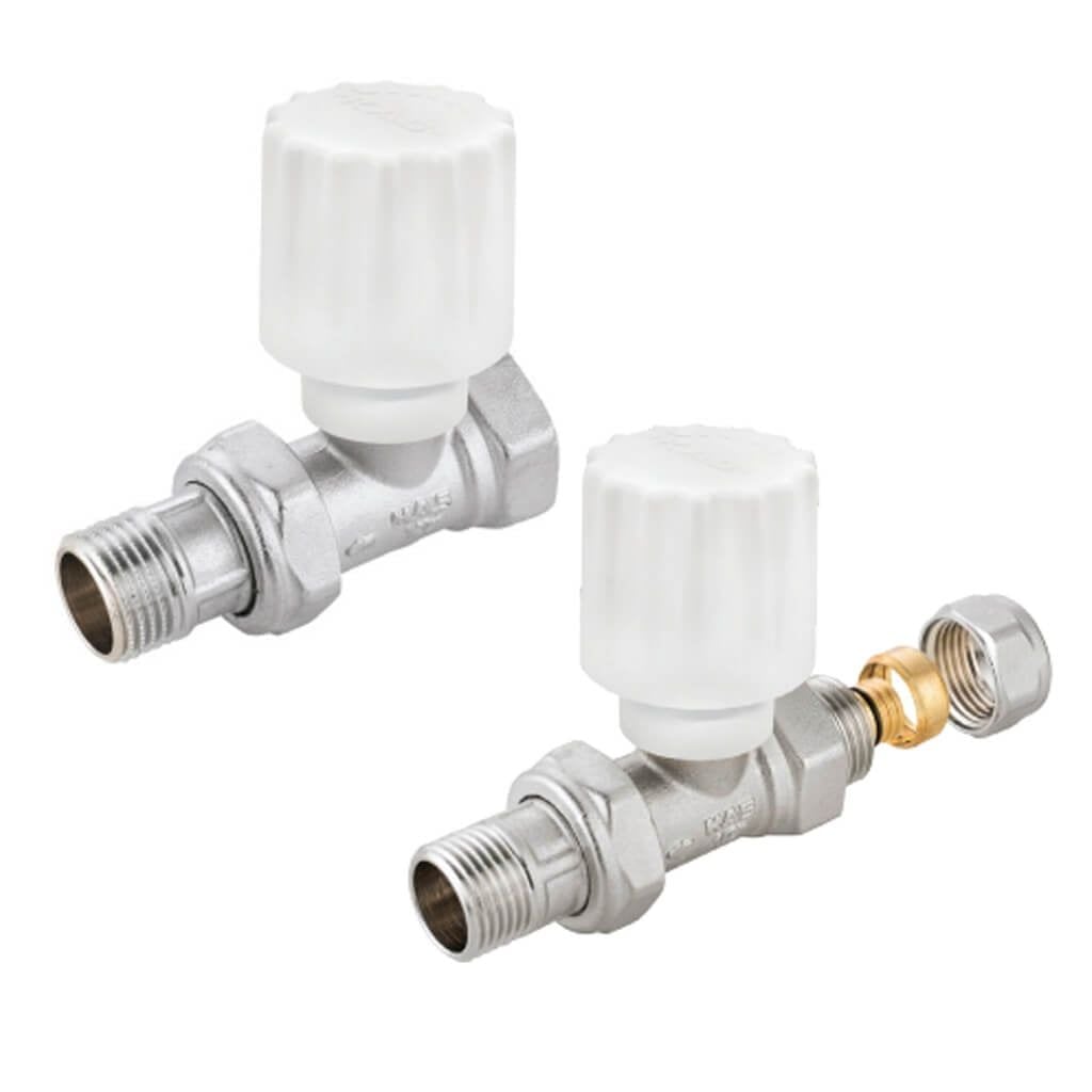KAS Radyatör Vanası Düz 16x2 PEX-B Bağlantılı 1/2 İnç (KV3)
