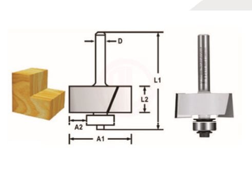 Makita Freze Ucu Rulmanlı Lamba Açma Bıçağı (Çift Bıçak) 12x31,8x60,8 mm (D-48745)