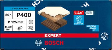 Bosch Ağ Zımpara Expert M480 125 Mm 400 Kum 50 Li Paket - 2608900688