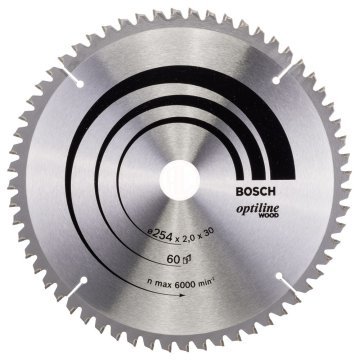Bosch Daire Testere Bıçağı Optiline Wood 254x30 mm 60 Diş (2,0/1,4 mm) - 2608640436