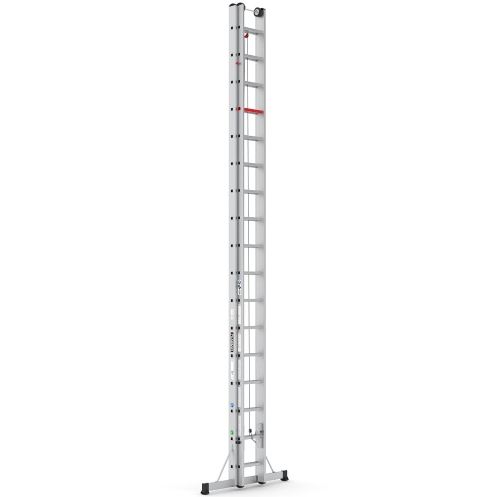 Çağsan İpli ve Makaralı Alüminyum Merdiven 2x17 Basamaklı - M10010