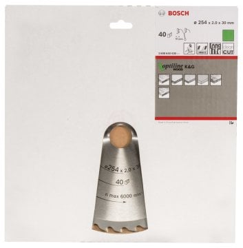 Bosch Daire Testere Bıçağı Optiline Wood 254x30 mm 40 Diş - 2608640438