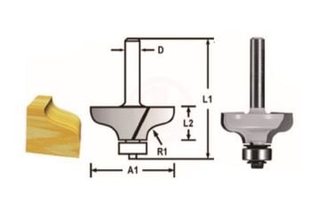 Makita Freze Ucu Rulmanlı Yuvarlama Bıçağı (Çift Bıçak) 8x38,1x58,9 mm (D-48789)