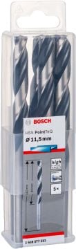 Bosch Metal Matkap Ucu HSS PointTeQ (DIN 338) 11,5 mm (5 Adet) - 2608577283