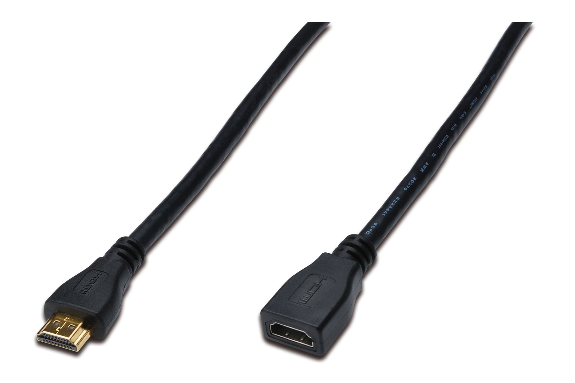 Assmann Hdmı High Speed Wih Ethernet Uzatma Kablosu (Hdmı 1.4), 2160P, Ultra Hd 4K, Hdmı Tip A Erkek - Hdmı Tip A Dişi, 2 Mt, Awg30 , 3X Zırhlı, Ul, Altın Kaplama, Siyah Renk