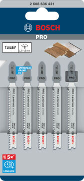 Bosch Aksesuar PRO Laminate Clean T101 Dekupaj Testere Bıçağı 5 li