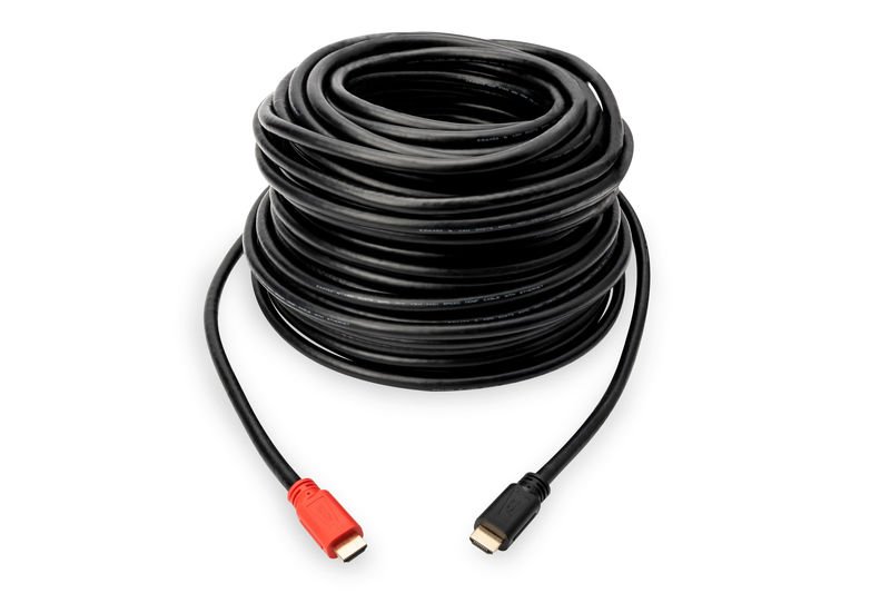 Assmann Hdmı High Speed With Ethernet Bağlantı Kablosu (Hdmı 1.4), Hdmı Tip A Erkek - Hdmı Tip A Erkek, 20 Mt, Awg24, 2X Zırhlı, Amplifikatörlü, Ultra Hd 24P, Altın Kaplama, Siyah Renk