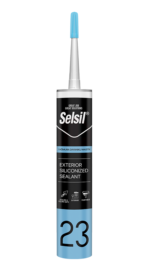 Selsil Yağmura Dayanıklı Akrilik Mastik 485 Gr Kahve